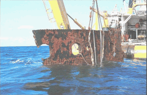 22 ton vážiaci trup lode